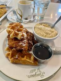 Croissants Bistro & Bakery signature dishes Bacon, Egg & Cheese Croissant
Chicken Salad Croissant
Chicken and Waffles